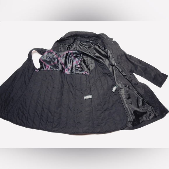 Lauren LRL 2 pc Trench-coat 2 pc Hooded In Black with Liner Women’s PS - Picture 11 of 12